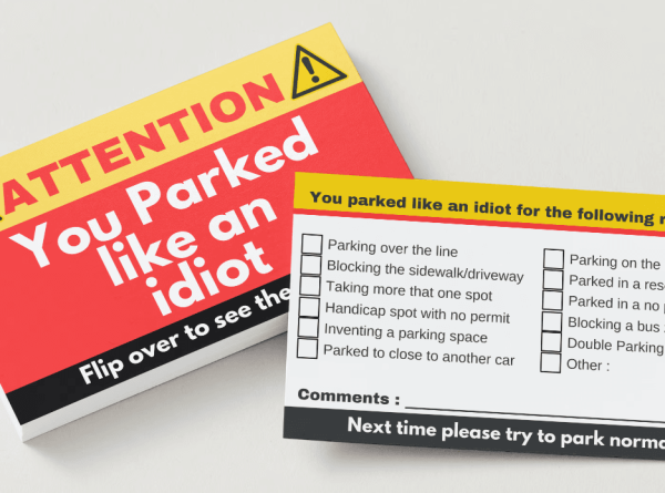 Funny Idiot Parking Cards (25 Pack) - Image 2